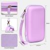 Roseliya Hard Carrying Case for RG35XX H Retro Handheld Game Console, Game Travel Storage Holder with Mesh pocket and Accessory Pockets for TF/MicroSD Card, USB Cable- Box Only (Purple) view 2