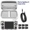 Roseliya Case for Anbernic RG35XX H Case - Hard Carrying Holder Compatible with Retro Handheld Game Console - Travel Storage Bag with Mesh pocket Box Only - White view 2
