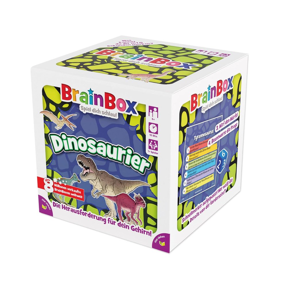 Brain Box 2094938 Dinosaur, Educational Game, Memory Game, Quiz Game for Adults and Children from 8 Years