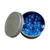 Aosekaa 25x Acrylic Polyhedral Dice Set Multisided Dice with Iron Box Collection Table Gaming Dice D4 Die for Role Play Game, Blue view 1