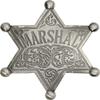 Artisan Owl Marshal Old West Replica Badge - Metal Costume Prop for Western-Themed Parties & Events (Silver) view 1