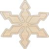 Snowflake - Laser Cut Out Unfinished Wood Craft Shape SNW37 8" / 1/8" thick view 1