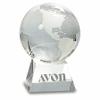 Executive Gift Shoppe | Clear Crystal Globe with Custom Engraved Pedestal Base - 4 1/2" Height view 2