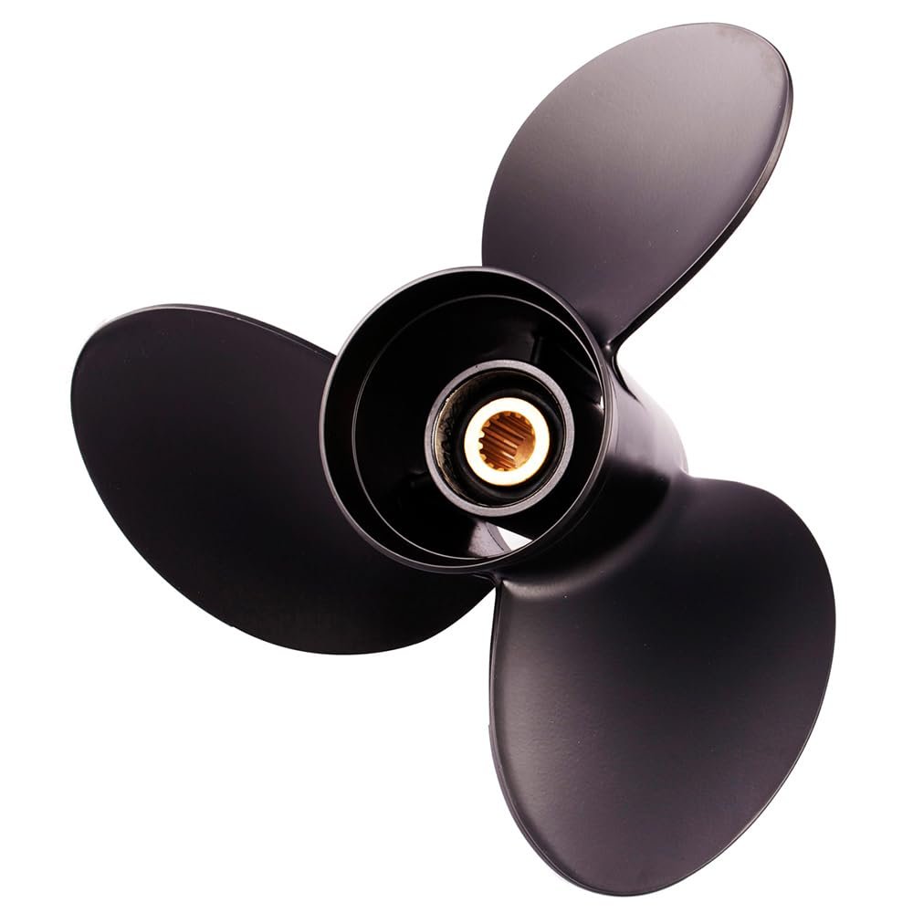 RAREELECTRICAL New Aluminium Propeller Compatible With Yamaha 4 Stroke 15 Spline 80 50-140 Hp For Years 1999-2002 By Part Number 3412-138-13 Diameter 13.75" X 13" Pitch X 15-Spline 3 Blades Lh Amita 3