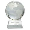 Executive Gift Shoppe | Clear Crystal Globe with Laser Engraved Pedestal Base - 5 1/2" Height view 1