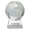 Executive Gift Shoppe | Clear Crystal Globe with Laser Engraved Pedestal Base - 5 1/2" Height view 2