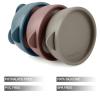 PandaEar 3 Pack Baby Bowls with Suction, Silicone Toddler Bowls with Lids, No Spill Suction Bowls for Baby Infant First Stage, Baby Food Feeding Bowl Set, Blue/Brown/Red view 2
