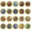 20pcs/Set 2024 Chinese Dragon Year Commemorative Coin Metal Zodiac Challenge Coin Collection view 1