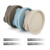 PandaEar 3 Pack Baby Suction Bowls with Lids| Leak-Proof Stay Put Silicone Food Bowl for Babies Kids Toddlers Infants| Food Grade Soft Safe BPA-Free Silicone (Blue Brown Tan) view 2