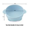 PandaEar 3 Pack Baby Suction Bowls with Lids| Leak-Proof Stay Put Silicone Food Bowl for Babies Kids Toddlers Infants| Food Grade Soft Safe BPA-Free Silicone (Blue Brown Tan) view 3