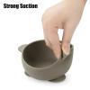 PandaEar 3 Pack Baby Suction Bowls with Lids| Leak-Proof Stay Put Silicone Food Bowl for Babies Kids Toddlers Infants| Food Grade Soft Safe BPA-Free Silicone (Blue Brown Tan) view 4