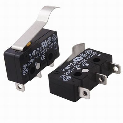 PGMTDEFXJO Industrial Switches 2 Pcs R Type Lever Actuator Miniature Micro Switches Black Switches, Silver
