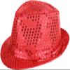 YeeHeen Sequins Fedora Hat for Boy Girls Western Jazz Dance Hats Red view 1