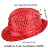 YeeHeen Sequins Fedora Hat for Boy Girls Western Jazz Dance Hats Red view 4