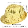 YeeHeen Sequins Fedora Hat for Boy Girls Western Jazz Dance Hats Gold view 4