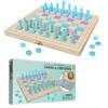 2 in 1 Wooden Chess and Checkers Set - Chess Set for Kids  11 x 11 Wood Game Board Folds As Storage Case - Chess Checker Set - Childrens Chess Sets for Beginners - Chess Board for Kids view 1
