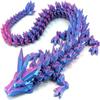 ToySupplyFun 3D Printed Dragon,Chinese Dragon,Dragon Statue 12 in Fidget Toys for Autism/ADHD,3D Printed Gift Toy, Executive Desk Toys,Home Office Decor Purple view 1
