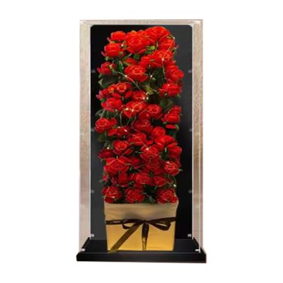 HAIWENFEIQI This Acrylic Display Box is Suitable for Lego40460 Rose Bouquet, dustproof Display Box, Model Display Gift Clear Box (Model not Included)