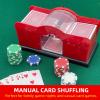 Yoidesu 2 Crank Card Shuffler, Poker Card Shuffler Manual for Blackjack Poker, Quiet, Easy to Use Manual Card Mixer, Poker Playing Card Casino Card Manual Shuffler view 3