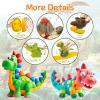 Dinosaur Plasticine Sets for Kids Ages 2-5, Plasticine Table with Tools and Molds view 2