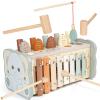 Joyreal Wooden Montessori Toys for 1 Year Old - Hammering Pounding Toy with Xylophone & Fishing Game - Educational Toddler Activities for 1 2 3 Year Old Christmas Birthday Gifts view 1