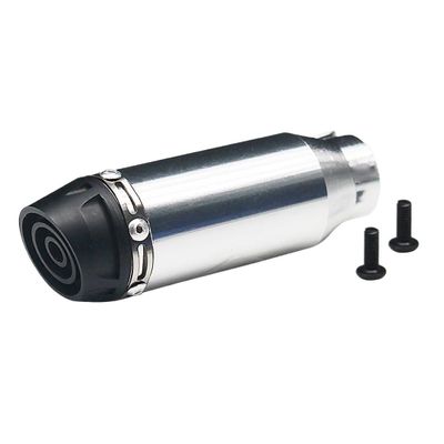 VERBANA 1/4 RC Car Heat Treating Titanium Look Tuned Pipe Kit Replacement for Losi-Promoto-MX 1/4 RC Car Accessories Part (Color : Silver)