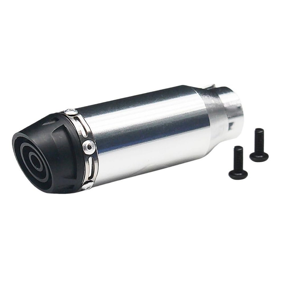 VERBANA 1/4 RC Car Heat Treating Titanium Look Tuned Pipe Kit Replacement for Losi-Promoto-MX 1/4 RC Car Accessories Part (Color : Silver)