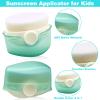 2Pcs Sunscreen Applicator for Kids, Sunscreen Brush Sunblock Applicator for Kids, Sun Lotion Applicator Kids Sunscreen Applicator with Protective Caps, Sun Cream Brush for Outdoor Travel (Green) view 2