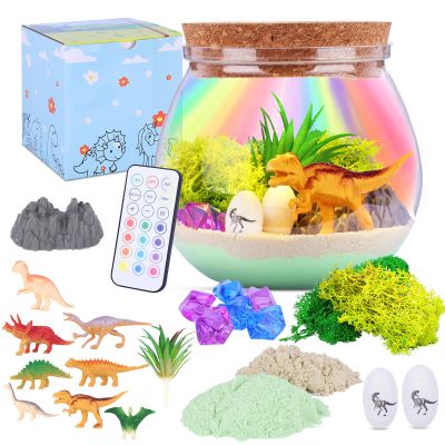 Envyvip Dinosaur Gifts for Boys 4-12 Years Old, Dinosaur Crafts Kit for Kids, Light Up Decoration with Remote - Arts and Crafts for Kids, Birthday Gifts Toys for Boys Age 4 5 6 7 8 9 10 11 12
