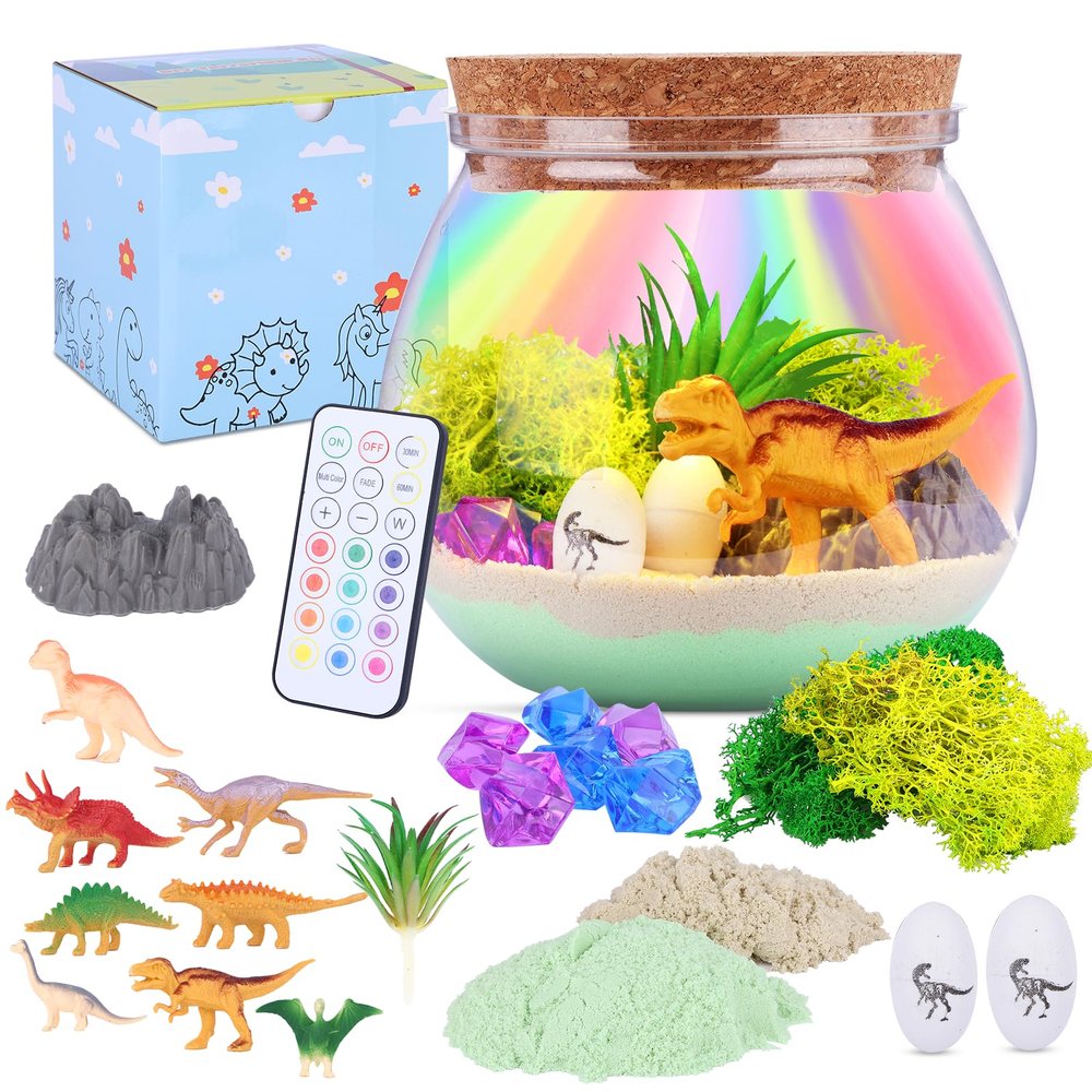 Envyvip Dinosaur Gifts for Boys 4-12 Years Old, Dinosaur Crafts Kit for Kids, Light Up Decoration with Remote - Arts and Crafts for Kids, Birthday Gifts Toys for Boys Age 4 5 6 7 8 9 10 11 12