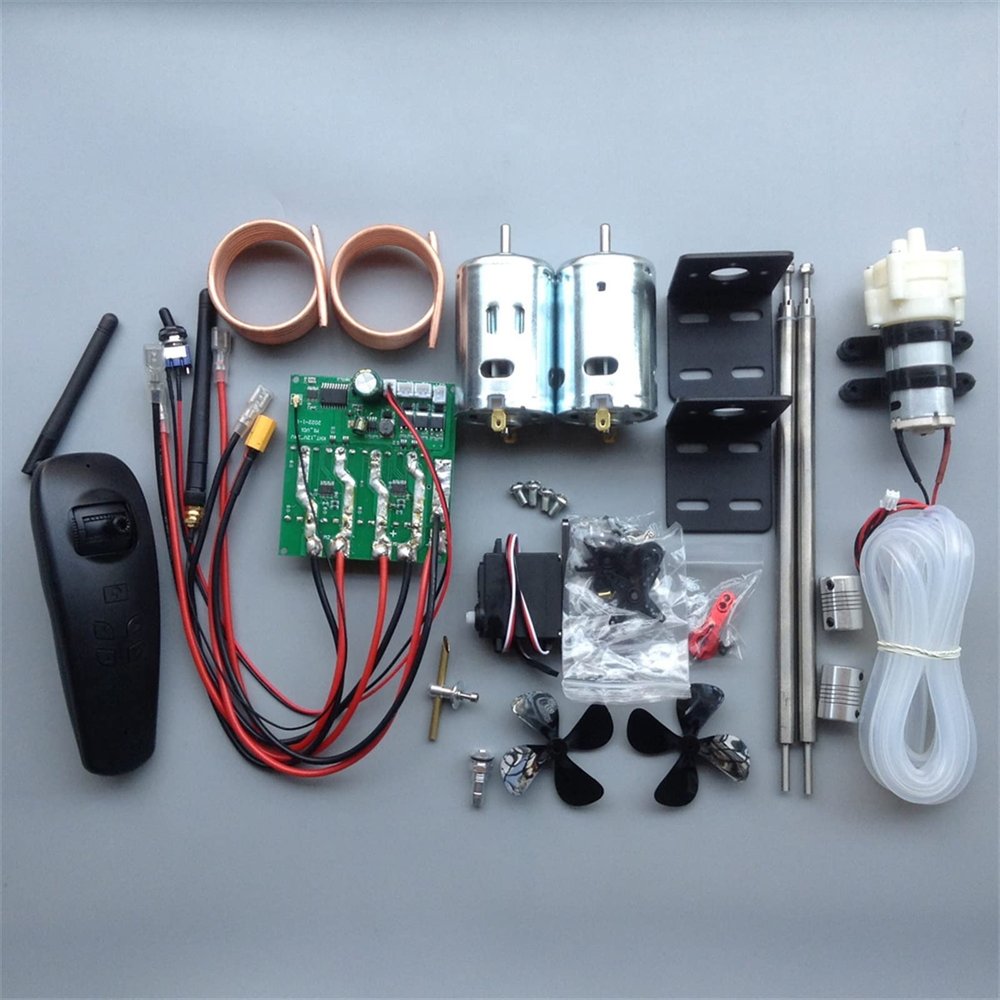 DingMotuo 24V A Set 895 Motor Differential Turn Net Pulling Boat with Decoupling, 6 Channel Remote Control, Range Up to 500 Meters (Size : T Plug Power Plug)
