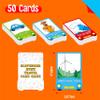 SpriteGru 50PCS Travel Scavenger Hunt Card Game, Road Trip Car Games Fun Eye Find & Seek Card Game Funny Activity for Activities for Family Vacations, Road Trips and Car Rides, Ages 4 and Up view 2
