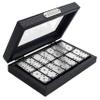 Bucher&Rossini Metal Surface Dominoes Set Double 6 - Classic Black Domino's Game Set with Silver Metal Surface for Adults and Kids Ideal Gift for Domino Players or Family Game Night view 1