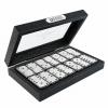 Bucher&Rossini Metal Surface Dominoes Set Double 6 - Classic Black Domino's Game Set with Silver Metal Surface for Adults and Kids Ideal Gift for Domino Players or Family Game Night view 2