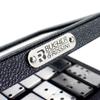 Bucher&Rossini Metal Surface Dominoes Set Double 6 - Classic Black Domino's Game Set with Silver Metal Surface for Adults and Kids Ideal Gift for Domino Players or Family Game Night view 3