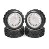 cvking Drift Tire RC Tyres Compatible with TT-01 for TT-02 XV-01 DF-03 TA06 PTG2 for HPI WR8 4Pcs 12mm Rubber Tire Plastic Wheels Rim for RC Car Upgrades Parts (Size : C) view 1