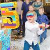 Rainbow Number 5 Pinata with a Blindfold and Bat for Boys Girls 5th Birthday Party, Kids Anniversary Celebration, Fiesta Supplies (16.1 x 10.6 x 3.2 Inches) view 3