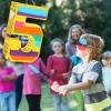 Rainbow Number 5 Pinata with a Blindfold and Bat for Boys Girls 5th Birthday Party, Kids Anniversary Celebration, Fiesta Supplies (16.1 x 10.6 x 3.2 Inches) view 4