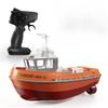 JIKEFUN 686 Rc Boat 2.4G 1/72 Powerful Dual Motor Long Range Wireless Electric Remote Control Tugboat Model Toys for Boys Gift (Orange) view 1