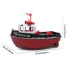 JIKEFUN 686 Rc Boat 2.4G 1/72 Powerful Dual Motor Long Range Wireless Electric Remote Control Tugboat Model Toys for Boys Gift (Orange) view 2