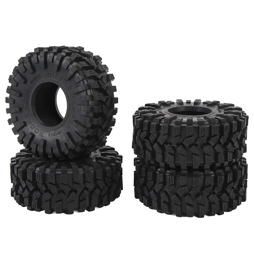 XHTLLO 4PCS 1.9in RC Crawler Car Tires Rubber Wheel Tyre Set for 1/10 Remote Control Vehicles