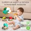 TnLoji Dinosaur Racing Cars for Toddlers 1-3, Baby Press and Go Car Toys, Infant Play Vehicle Set with Whistle, Baby Push Go Friction Car Toys for 18M+, 1st Birthday Gift for 1 2 Years Old Boys Girls view 3
