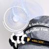 Portable Fan Clip on - 6-inch Rechargeable Fan for Baby Strollers, Car Seats & More; Stroller Accessories for Outings, 4800 mAh Battery for Camping, Gym, Beach (White) view 1