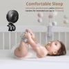 Portable Fan Clip on - 6-inch Rechargeable Fan for Baby Strollers, Car Seats & More; Stroller Accessories for Outings, 4800 mAh Battery for Camping, Gym, Beach (White) view 3