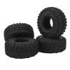 XHTLLO 4Pcs 2.2 Inch RC Rubber Tire Skin Set, Strong Cushioning, Abrasion Resistant Black Tires for SCX10 1/10 RC Crawler Car, Enhanced Grip view 1