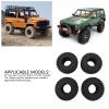 XHTLLO 4Pcs 2.2 Inch RC Rubber Tire Skin Set, Strong Cushioning, Abrasion Resistant Black Tires for SCX10 1/10 RC Crawler Car, Enhanced Grip view 2