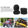 XHTLLO 4Pcs 2.2 Inch RC Rubber Tire Skin Set, Strong Cushioning, Abrasion Resistant Black Tires for SCX10 1/10 RC Crawler Car, Enhanced Grip view 3