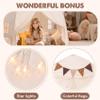 Extra Large Toddler Bed Tent & Kids Play Tent Bed Tent with Flags & Star Lights, Portable & Foldable Teepee, Indoor Outdoor Dome Tent Playhouse, 51x39x51 in, Cream view 2