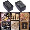 FGDTREE Tarots Cards Astrologys Trinkets Iron Tarots Cards Storage Case Container for Fortune Telling Witches Astrologys Trinkets Playings Cards Storage Case view 3