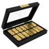Bucher&Rossini Metal Surface Dominoes Set Double 6 for Adults and Kids - Classic 28Pieces Gold Metal Surface Domino's Game Set Idea Gift Present for Domino Players or Family Game Night view 1